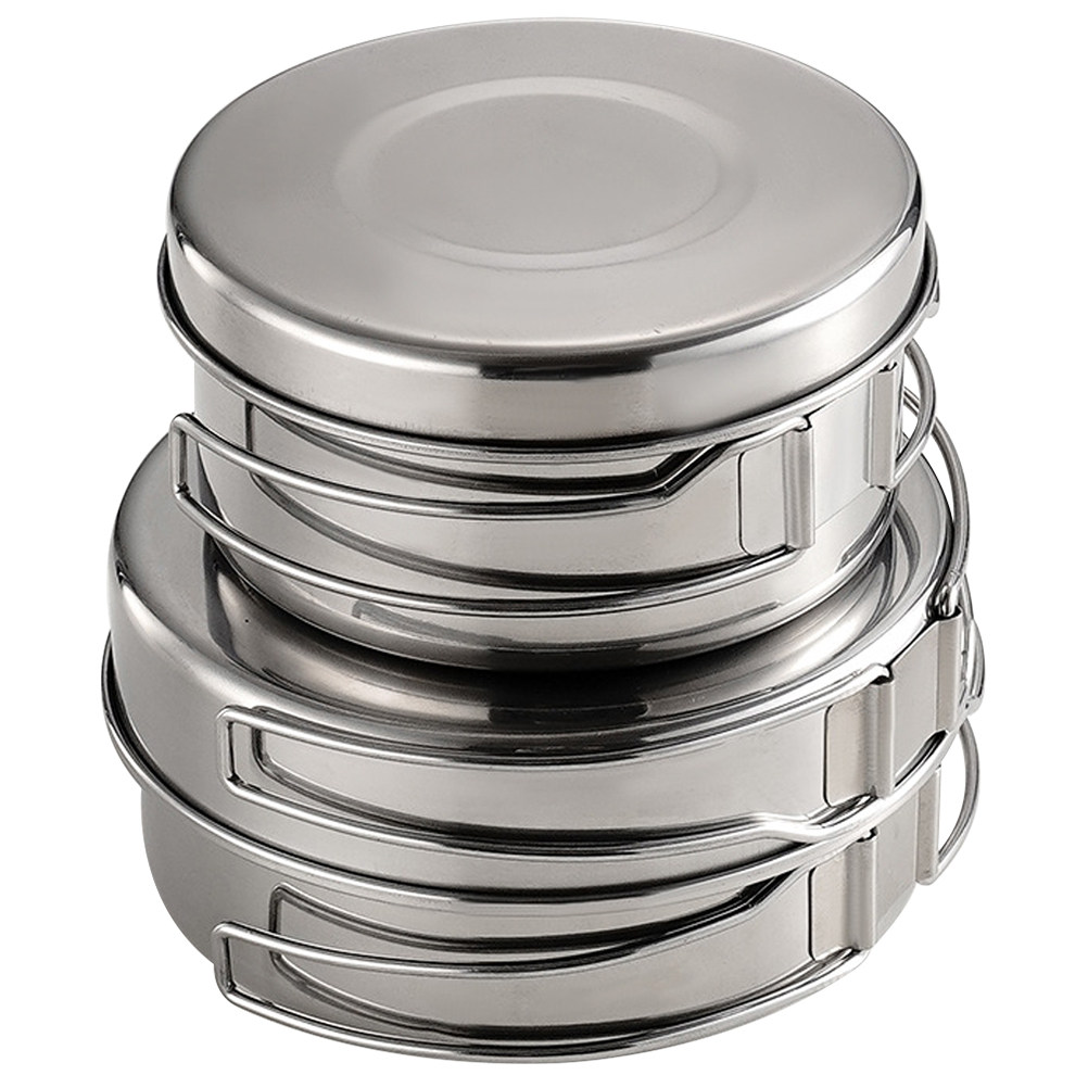 Camping Cooking Pan - 스테인리스 스틸 캠핑 조리기구 세트 1세트,