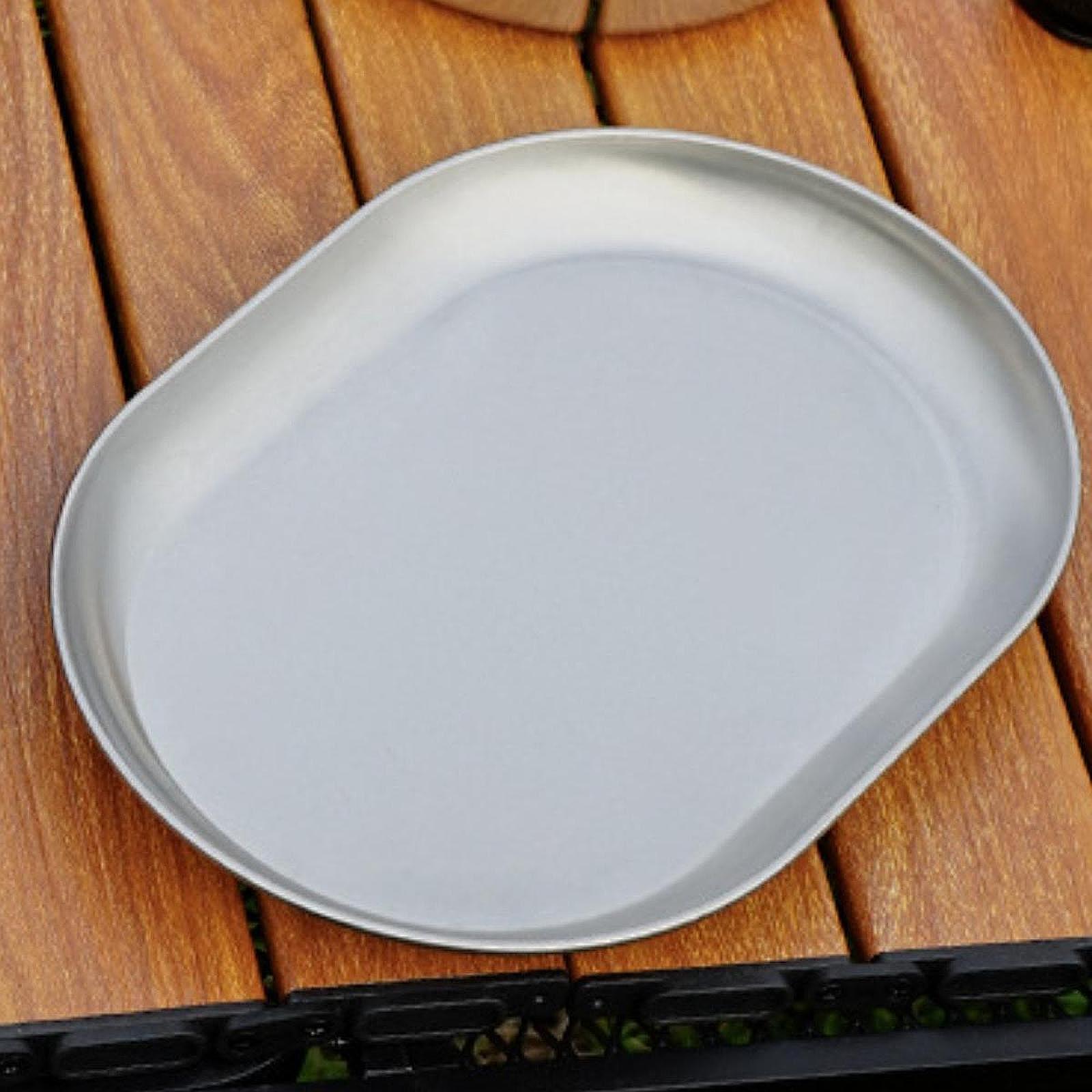 Camping Cooking Dishes - 야외용 스테인리스 캠핑 접시, 간편 세척