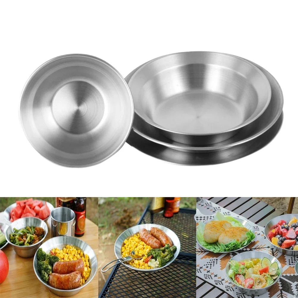 Camping Cooking Dishes - 스테인레스 스틸 식기 세트 야외 접시