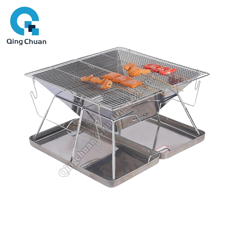 Camping Cooking - 캠핑 그릴 숯불 스토브 접이식 스테인리스
