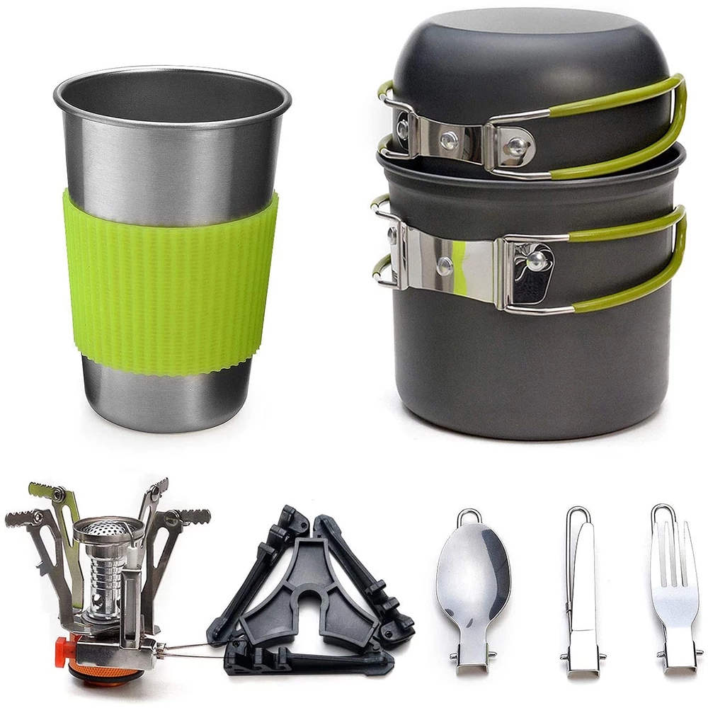 Camping Cooking Gear Set - 스토브가있는 캠핑 조리기구 키트 야외 요리
