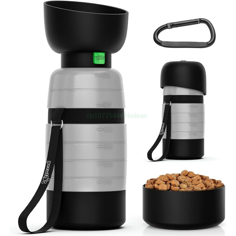 Camping Cooking Food - 650ML 강아지 물병과 150ml 사료통, 강아지