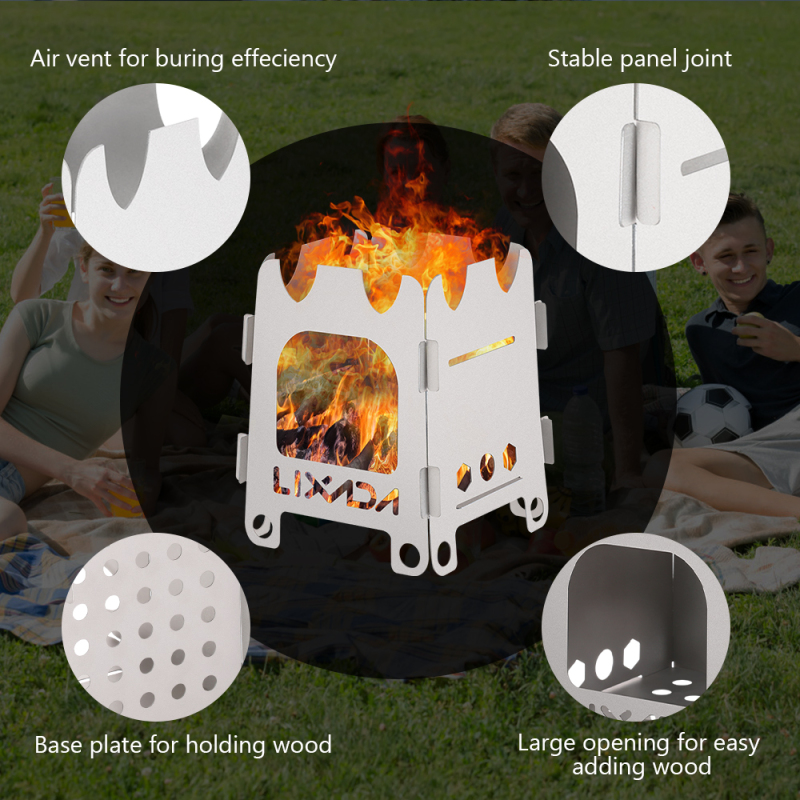 Lixada 티타늄 스테인리스 스틸 야외 캠핑 스토브, - Camping Cooking Wood Stove 리뷰 및 가격