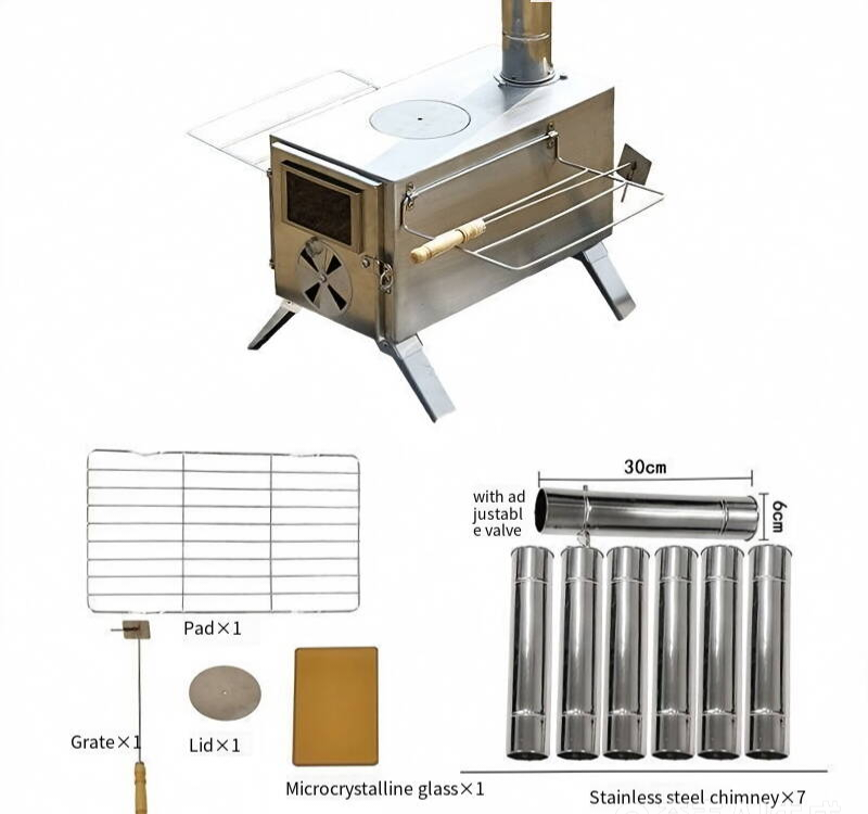 캠핑용 스테인리스 스틸 나무 난로, 휴대용 장작 난로, - Camping Cooking Wood Stove 리뷰 및 가격