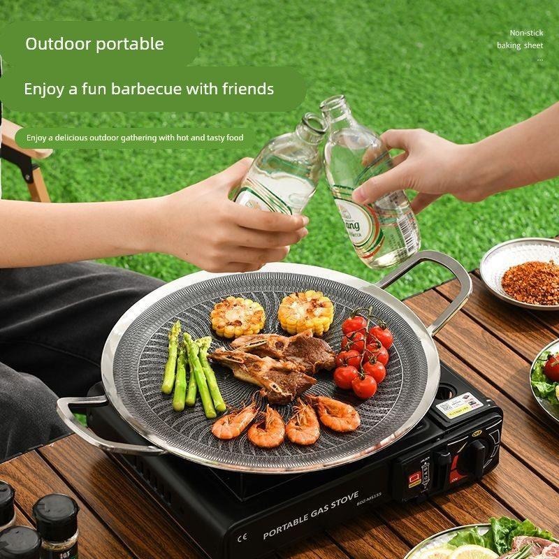 316 스테인리스 스틸 다용도 캠핑용/가정용/주방용 바 - Camping Cooking Pan 리뷰 및 가격