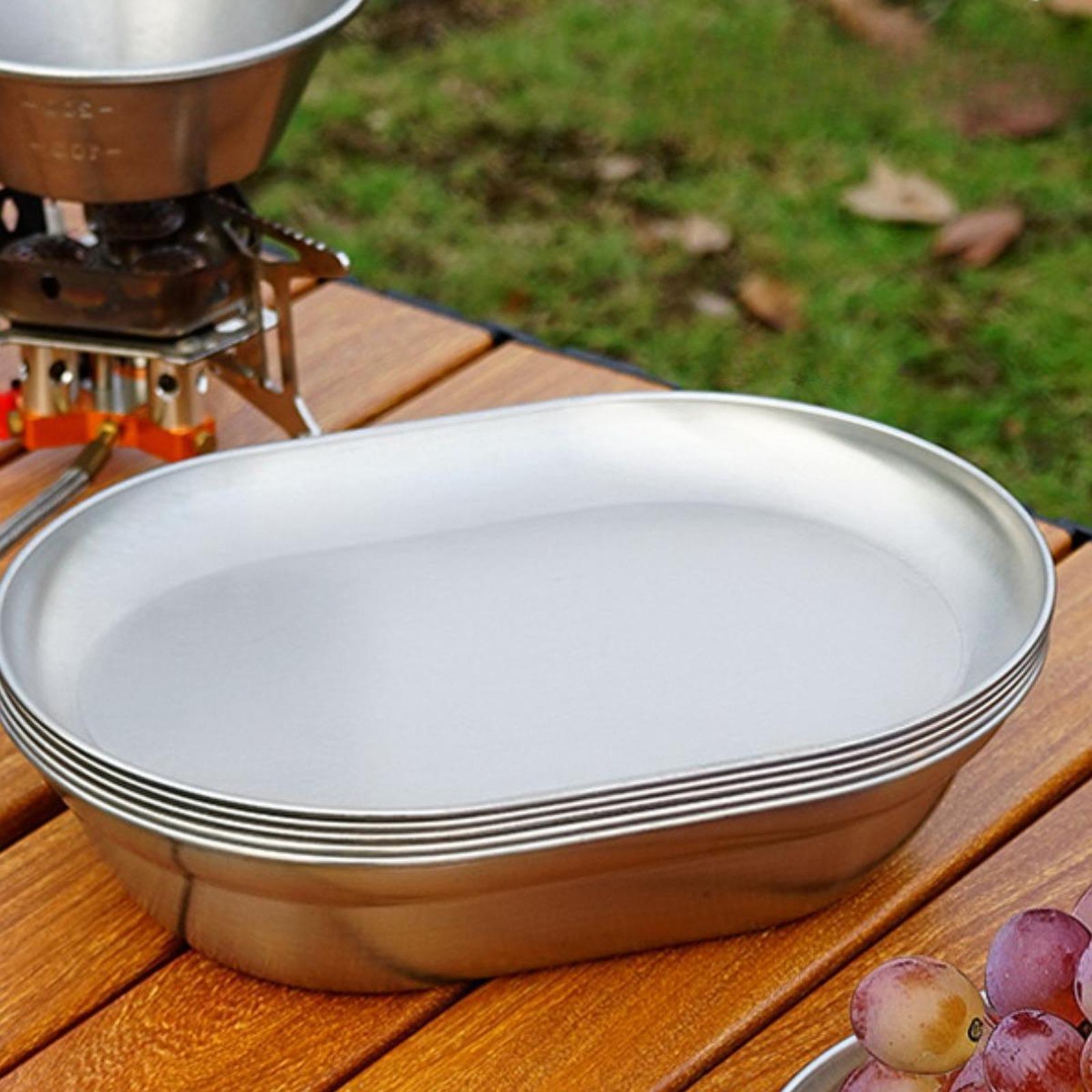 야외용 스테인리스 캠핑 접시, 간편 세척 조리 접시,  - Camping Cooking Dishes 리뷰 및 가격