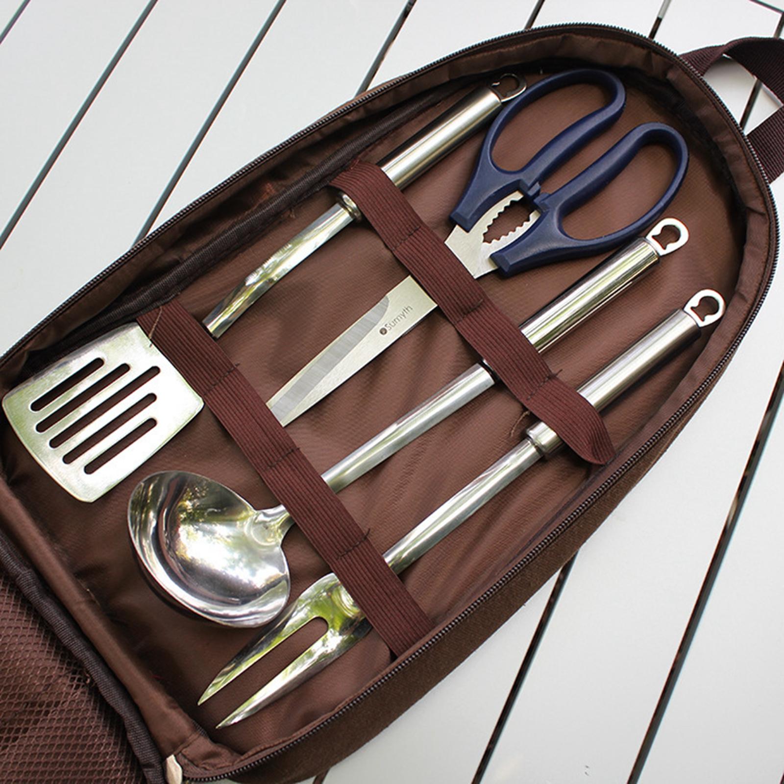 7pcs 캠핑 주방기구 세트 운반 가방 바베큐 해변 하 - Camping Cooking Gear Set 리뷰 및 가격