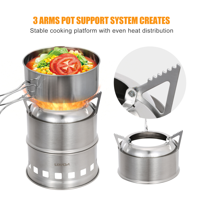 Lixada 스테인레스 스틸 목재 스토브, 캠핑 알코올 - Camping Cooking Wood Stove 리뷰 및 가격