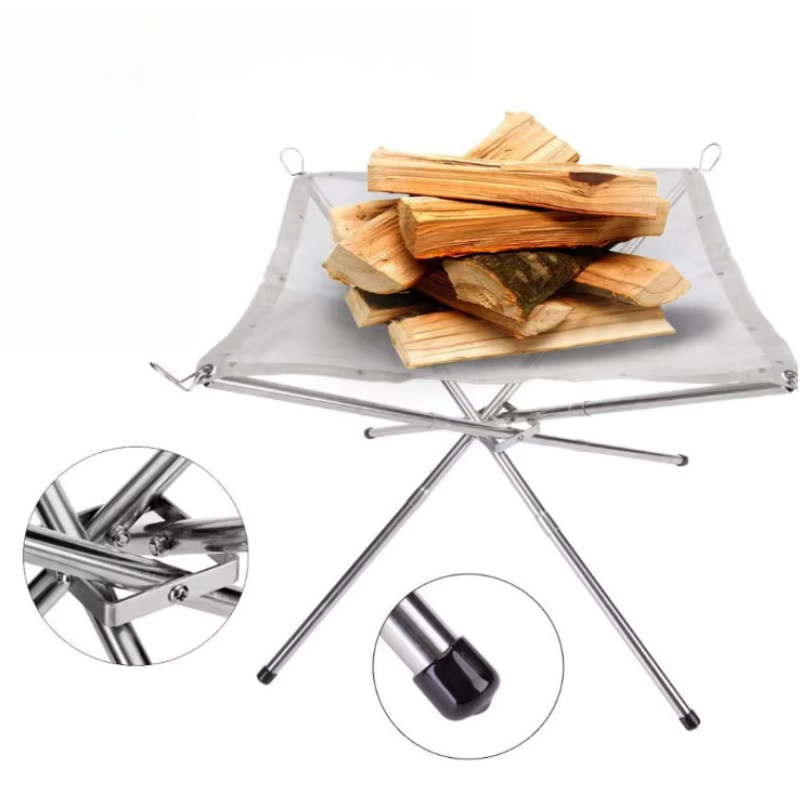 야외 바베큐 모닥불 랙 휴대용 캠핑 화덕 그릴 스테인리 - Camping Cooking Wood Stove 리뷰 및 가격
