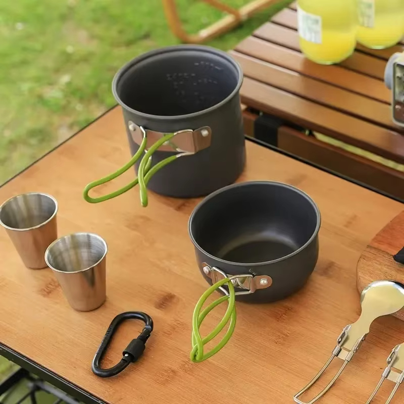 야외 하이킹 피크닉 조리기구 세트, 하드 알루미늄 합금 - Camping Cooking Gear Set 리뷰 및 가격