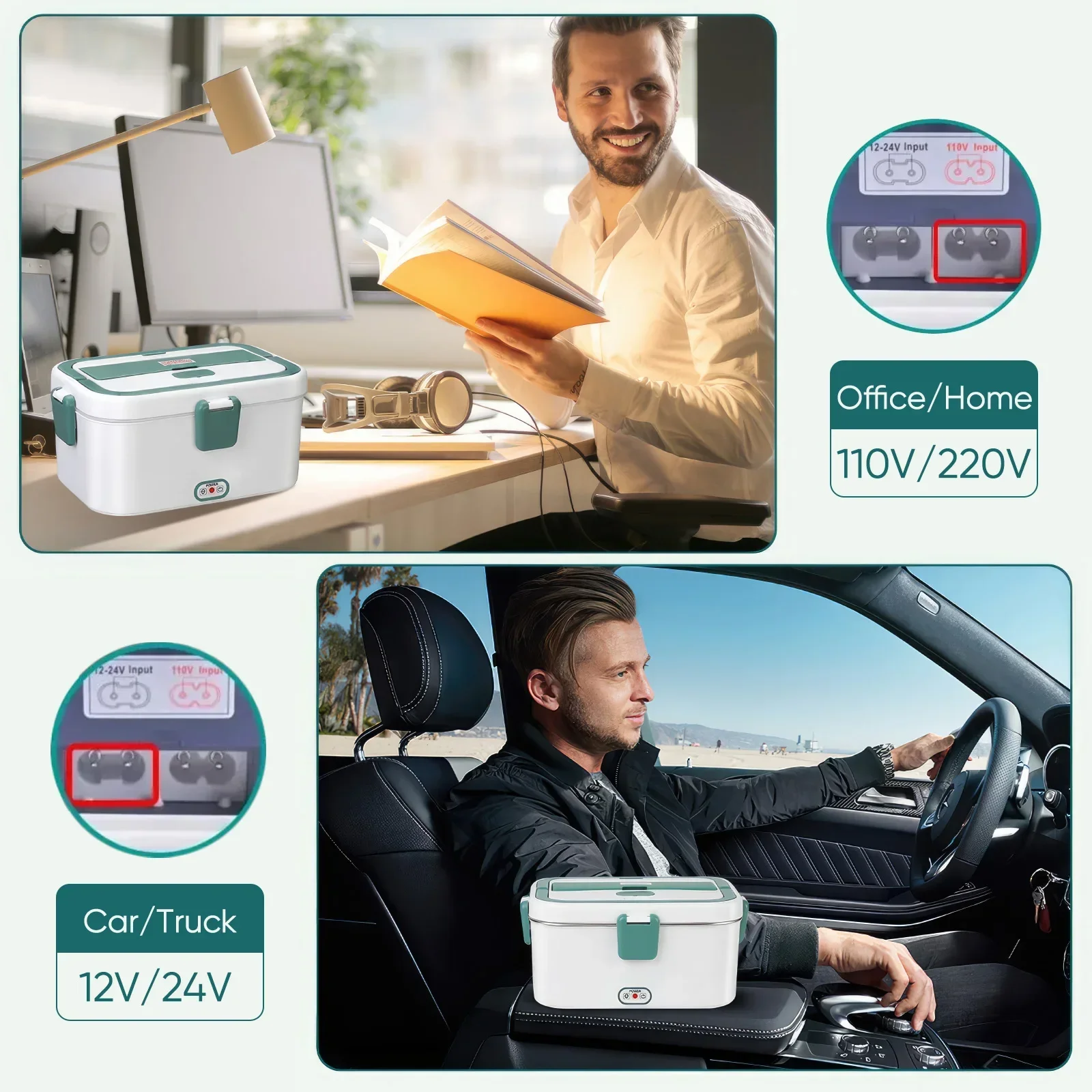 전기 도시락 상자 식품 워머 1.8L 80W 야외 캠핑 - Camping Cooking Food 리뷰 및 가격