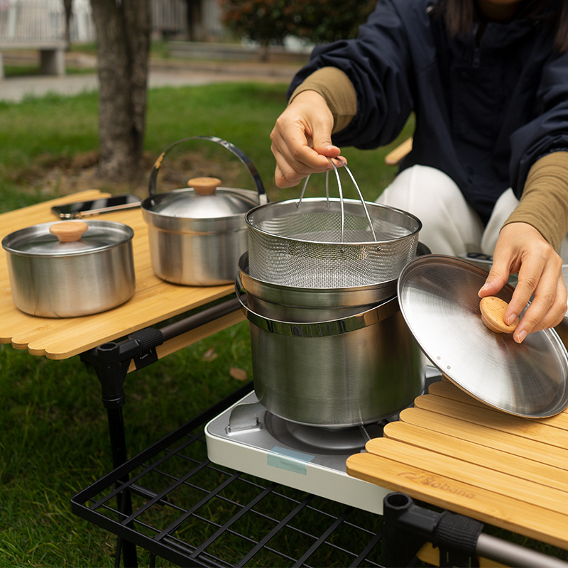 NOBANA 최신 야외 스테인레스 스틸 냄비 세트 캠핑 - Camping Cooking Gear Set 리뷰 및 가격