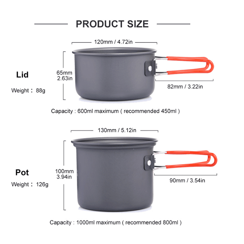 Widesea 초경량 캠핑 조리기구 야외 식기 냄비 세 - Camping Cooking Dishes 리뷰 및 가격