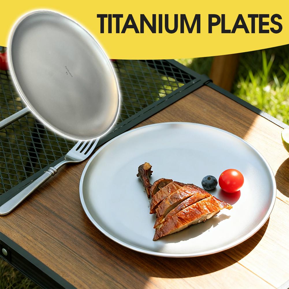 순수 티타늄 캠핑 접시 초경량 휴대용 라운드 반투명 접 - Camping Cooking Dishes 리뷰 및 가격