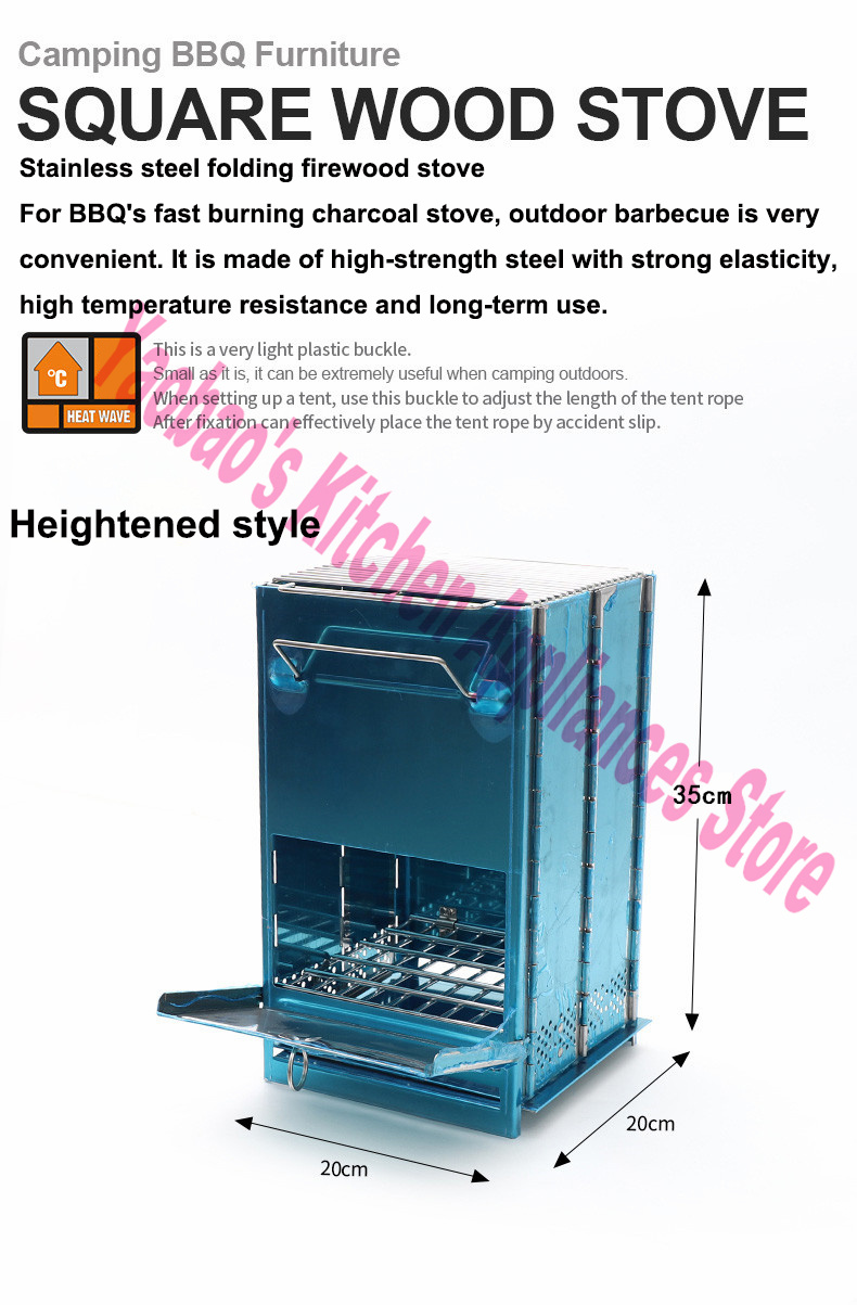 목재 난로 야외 캠핑 장비 분해 가능 휴대용 피크닉 스 - Camping Cooking Wood Stove 리뷰 및 가격