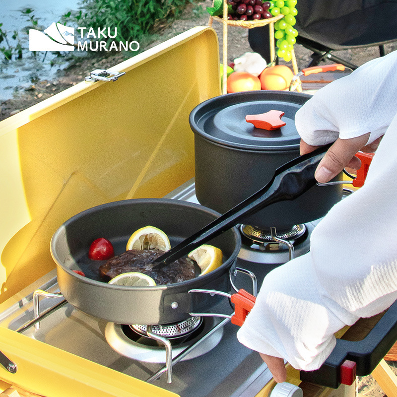 캠핑 조리기구 세트 야외 요리 초경량 알루미늄 냄비 주 - Camping Cooking Gear Set 리뷰 및 가격