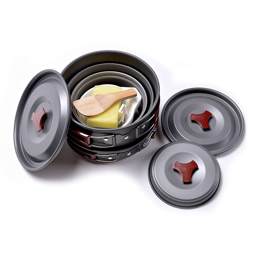 야외 캠핑 조리기구 키트, 논스틱 캠핑 팬, 경량 요리 - Camping Cooking Gear Set 리뷰 및 가격