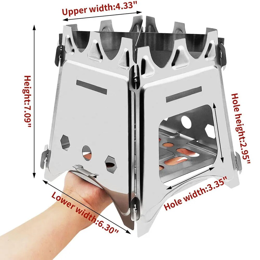 휴대용 캠핑 나무 스토브, 스테인레스 스틸 접이식 경량 - Camping Cooking Wood Stove 리뷰 및 가격