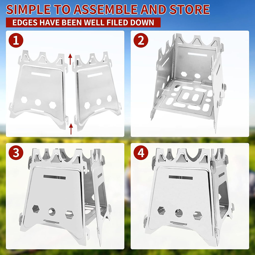 휴대용 캠핑 나무 스토브, 스테인레스 스틸 접이식 경량 - Camping Cooking Wood Stove 리뷰 및 가격